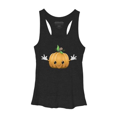 Women's Design By Humans Halloween Pumpkin Monster 6 By LironPeer Racerback Tank Top