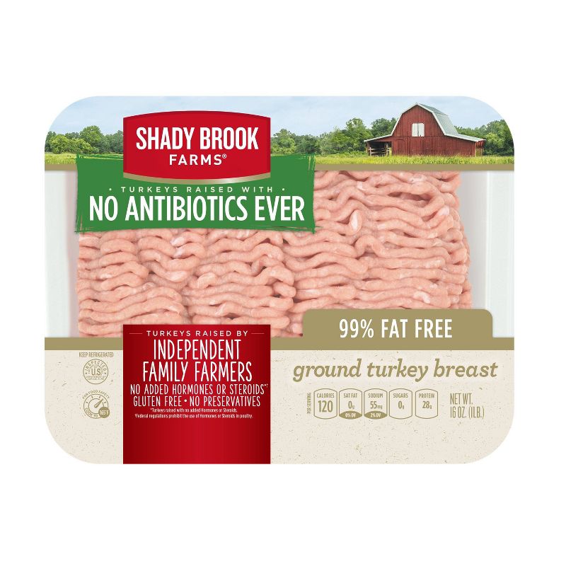 Shady Brook Farms Antibiotic-Free 99% Ground Turkey Breast - 16oz, 1 of 7