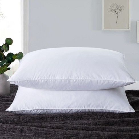 Peace Nest White Goose Feather Down Bed Pillows Set Of 2, Queen : Target