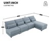 Sectional Sofa Couches with Convertible Chaise, 5 Seat L-shaped Couch for Living Room Apartment Office, Blue - image 2 of 4