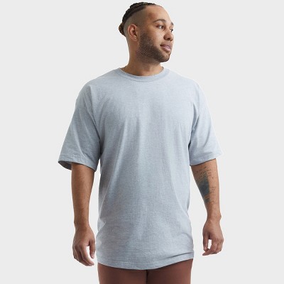 Мужские футболки Hanes Men's Tall Beefy-T® LT-4XLT Short Sleeve Crewneck T-Shirt, 2-Pack Light Steel LT — фото 2