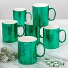 Certified International Set of 6 Holiday Lights 16oz Mugs Green - 2 of 3