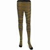 Skeleteen Black and Yellow Tights - Striped Nylon Bumble Bee Stretch Pantyhose Stocking Accessories for Every Day Attire and Costumes - 2 of 4