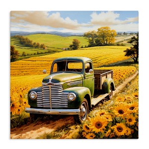 Stupell Industries Truck Through Sunflower Field Canvas Art - 1 of 4