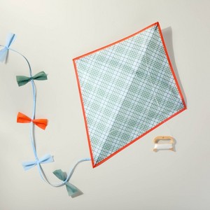 35" Diamond Kite Green/Blue Plaid - Hearth & Hand™ with Magnolia - 1 of 3
