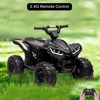 12V Ride On Toy ATV, Battery Powered 4 Wheeler Quad Car, Electric ATV with Remote Control, Music, Horn, Monitor Display, LED Lights for Toddlers 3-10 - 4 of 4