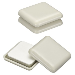 Unique Bargains Plastic Self-adhesive Smooth Square Carpeted Tile Vinyl Sliding Pads - 1 of 4