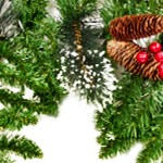 pine needle mixed christmas flower vine