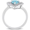 EVERLY JEWELRY | Sterling Silver 1 1/3 CT TGW Blue Topaz - Sky White Topaz Fashion Ring - 4 of 4
