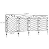 Aghana Digitals 4-Pack Steel Garden Fence Panels, 11.5'L x 43"H Rust-Resistant Decorative Border, - 3 of 4