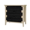 GDFStudio Mona Modern 31.5'' Hand-Woven Rope Wooden Cabinet with 3 Drawers - 4 of 4