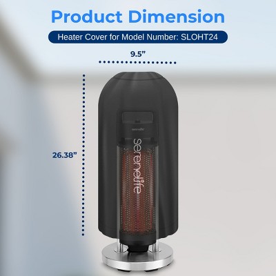 SereneLife Black Heavy-Duty UV-Resistant Patio Heater Cover Bag
