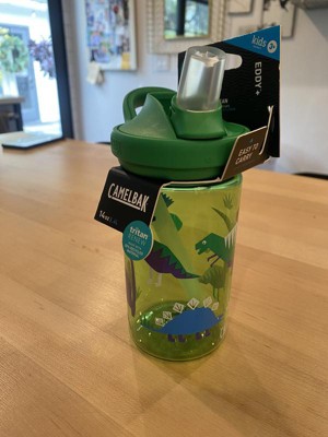 CamelBak Eddy+ Botella de agua para niños de 14 onzas con Tritan Renew,  parte superior de pajilla, a prueba de fugas cuando está cerrada, Rainbow  Dogs