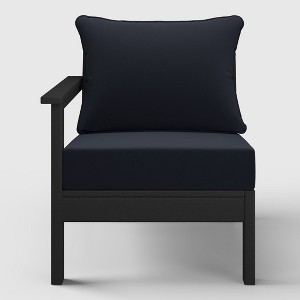 WestinTrends  Avalon Outdoor Patio HDPE Left Arm Facing Sectional Corner Club Chair with Patio Cushions - 1 of 4