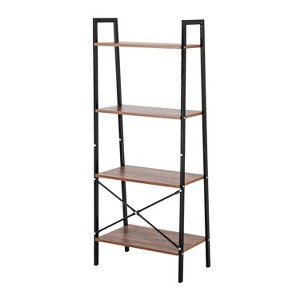 Simple And Beautiful Four Story Steel Wood Bookshelf - 1 of 4