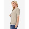 Woman Within Plus Size Perfect Elbow-Length Sleeve Cardigan - 4 of 4