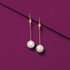 Ross-Simons 10-10.5mm Cultured Pearl Drop Earrings in 14kt Yellow Gold - 3 of 4