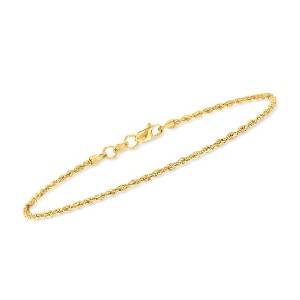 Pure Collection by Ross-Simons 1.5mm 14kt Yellow Gold Twisted Rope-Chain Bracelet - 1 of 4