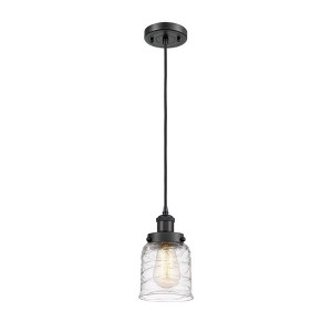 Bell - 1 Light Cord Hung Mini Pendant In Industrial Style-10 Inches Tall and 5 Inches Wide - 1 of 1