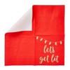 Juvale 50 Pack Paper Christmas Cocktail Napkins for Holiday Party Supplies, Gold Foil Lets Get Lit, Red, 5 x 5 In - 4 of 4