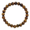 Black Bow Jewelry 8mm Neutral Color Agate Beaded Stretch Bracelet, 6.75 Inch - 2 of 4