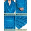 PAVILIA Women Plush Fleece Robe, Soft Textured Bathrobe, Lady Cozy Spa Long Robes, Fuzzy Satin Waffle Trim - 4 of 4