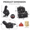 Power Lift Recliner Chair with 8-Point Vibration Massage, Lumbar Heating, USB & Type-C Ports, and Stainless Steel Cup Holders - 2 of 4