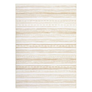 Washable Vintage Geometric Rug Non Slip Low Pile Rug Soft Throw Floor Cover Foldable Indoor Carpet for Living Room Bedroom Playroom Nursery - 1 of 4