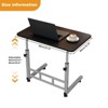 Standing Desk with Wheels, Adjustable Height Mobile Rolling Laptop PC Table for Home Office, Study & Bedroom - 3 of 4