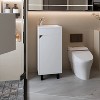 Gulches Classic White Bathroom Vanity with Integrated Sink and Faucet, One-Door Cabinet - 2 of 4