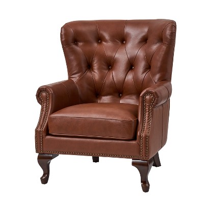 Lamprecht Genuine Leather Armchair| HULALA HOME