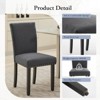 Dining Chairs Set of 2 Upholstered Parsons Dining Chairs with Nailhead Trim and Solid Wood Legs - 3 of 4