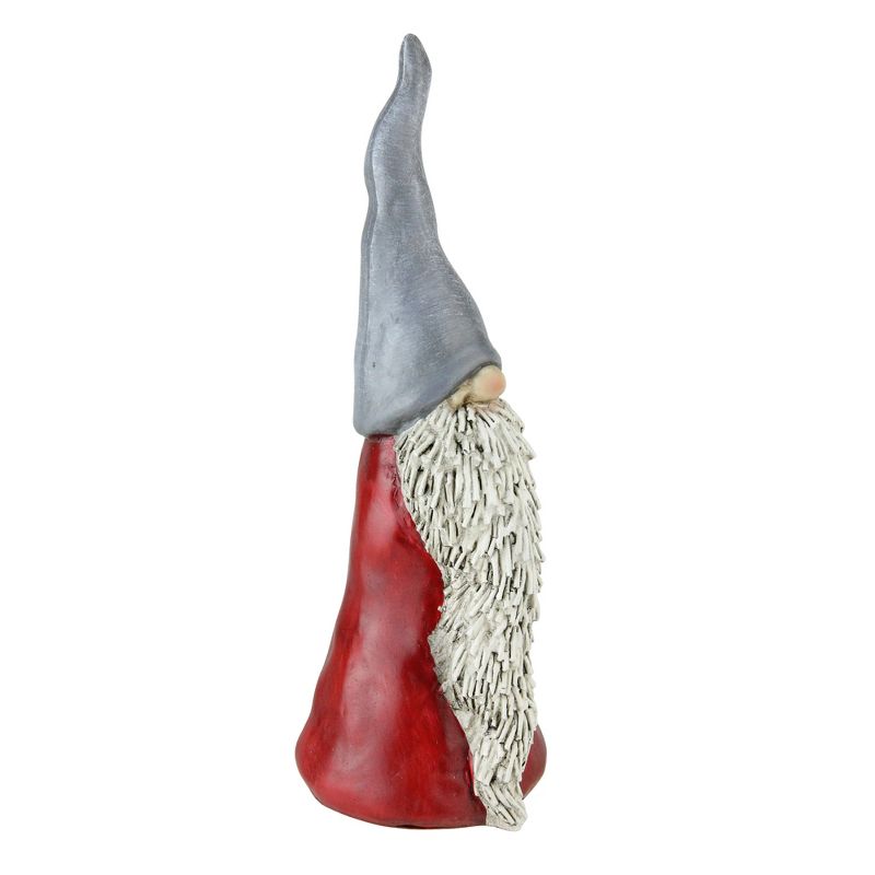 Northlight 8.75” Gray and Red Tall Slender Christmas Gnome Figure, 2 of 4