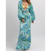 Women's POSITANO PRINT CUTOUT COVERUP - OLIVACEOUS - 2 of 4