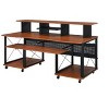 CAVINAS Home Office Desk 72" Morden Music Desk with Open Storage Shelves and Keyboard Tray for Work - 2 of 4