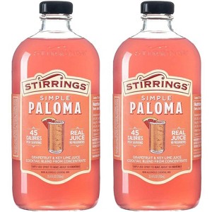Stirrings Simple Paloma Cocktail Mix 750ml Bottles - Real Juice No Preservatives - 45 Calories - Drink Mixer - 1 of 4