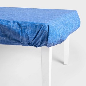 72"x48" Fitted Tablecloth Chambray - Sun Squad™ - 1 of 3