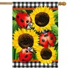 Ladybugs And Sunflowers Summer House Flag Floral Everyday 28" x 40" Briarwood Lane - 2 of 4