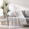 50"x60" Nova Reversible Faux Shearling Throw Blanket and 18"x18" Square Throw Pillow Set - Crescent & Starlight - 2 of 4