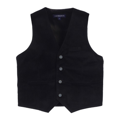 Gioberti Little Boys Velvet Formal Suit Vest Black Size 2t Target