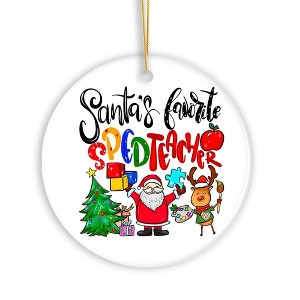 Santa’s Favorite Special Education Teacher Christmas Ornament, Children with Autism Gift| OrnamentallyYou - 1 of 4