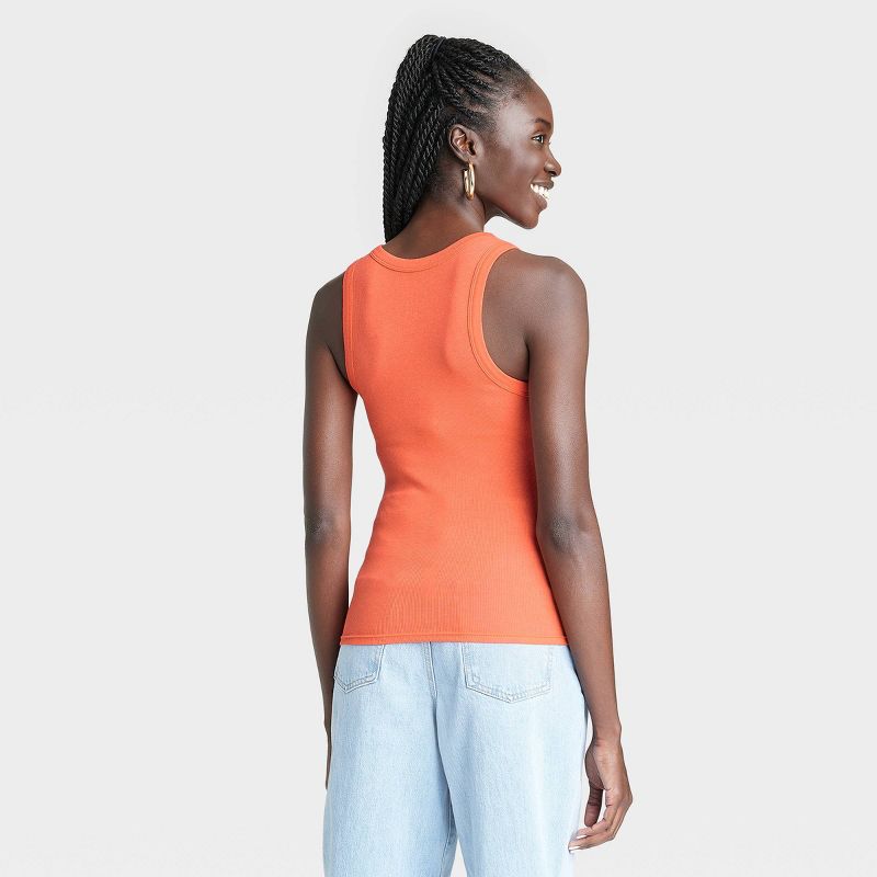 Women's Slim Fit Ribbed High Neck Tank - A New Day™, 3 of 11