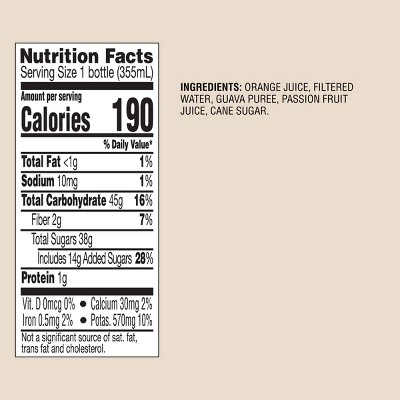 Cold Pressed Passion Orange Guava Juice Beverage  - 12 fl oz - Good & Gather™