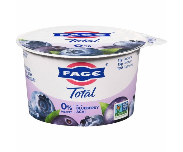 FAGE Total 0% Milk Blueberry Acai Greek Yogurt - 5.3oz
