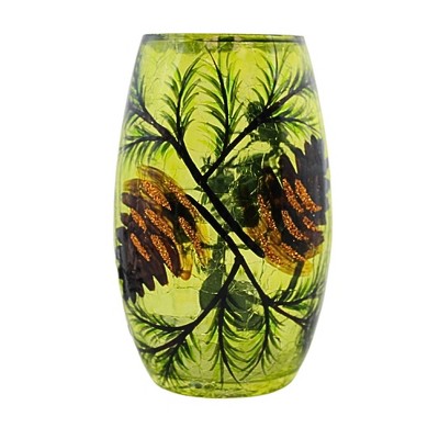 Stony Creek 5.25 In Whispering Pines Pre-Lit Small Vase Cones Foliage Thanksgiving Novelty Sculpture Lights