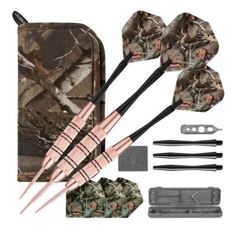 Fat Cat Realtree Hardwoods HD Camo Steel Tip Darts with Storage/Travel Case,... 