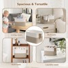 Aoibox Woven Storage Basket Cotton Rope Rectangle 13 x 10 x 9 in with Handles Label for Closet Toys Books Brown White - 4 of 4