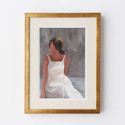 12" x 16" Seated Woman Framed Wall Poster Prints - Threshold™ designed with Studio McGee