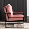 CAVINAS PU Leather/Microfiber/Velvet Upholstered Accent Chair with Metal Frame,Mid Century Arm Chair with Cushion for Bedroom,Reading Room - 4 of 4