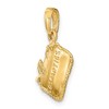 Black Bow Jewelry 14k Yellow Gold 3D Satin Cosmetic Bag Pendant - 4 of 4